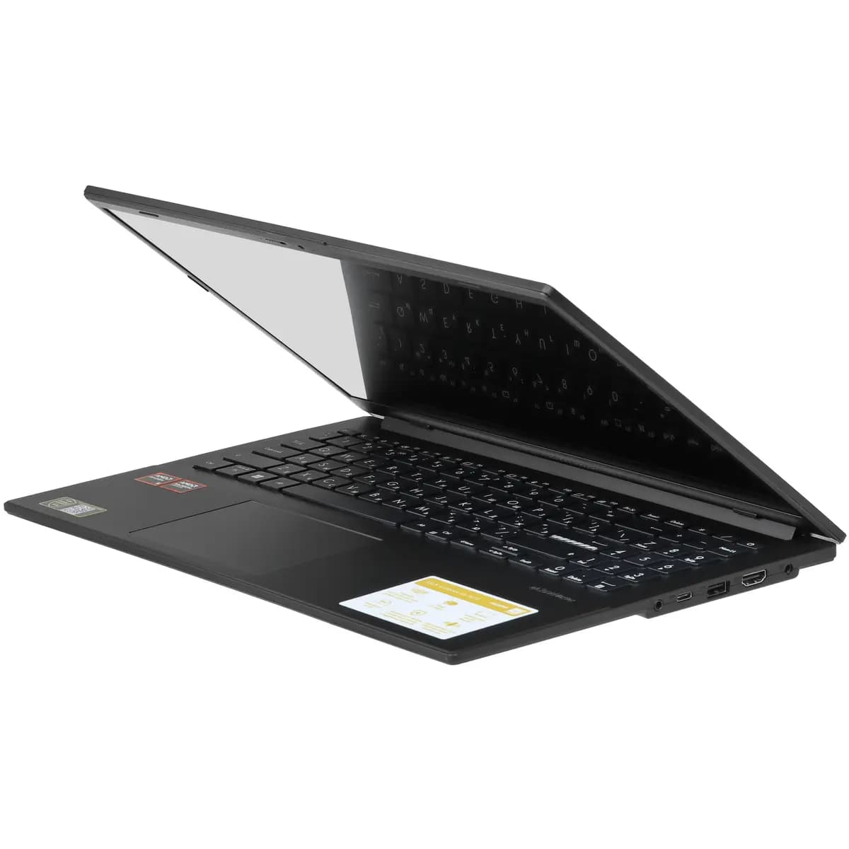 15.6" laptop ASUS Vivobook Go E1504FA-BQ3747 black [English/Russian layout, 1920x1080, IPS, AMD Ryzen 5 40, cores: 4 x 2.8 GHz, RAM 8 GB, SSD 256 GB, AMD Radeon 610M, without OS]