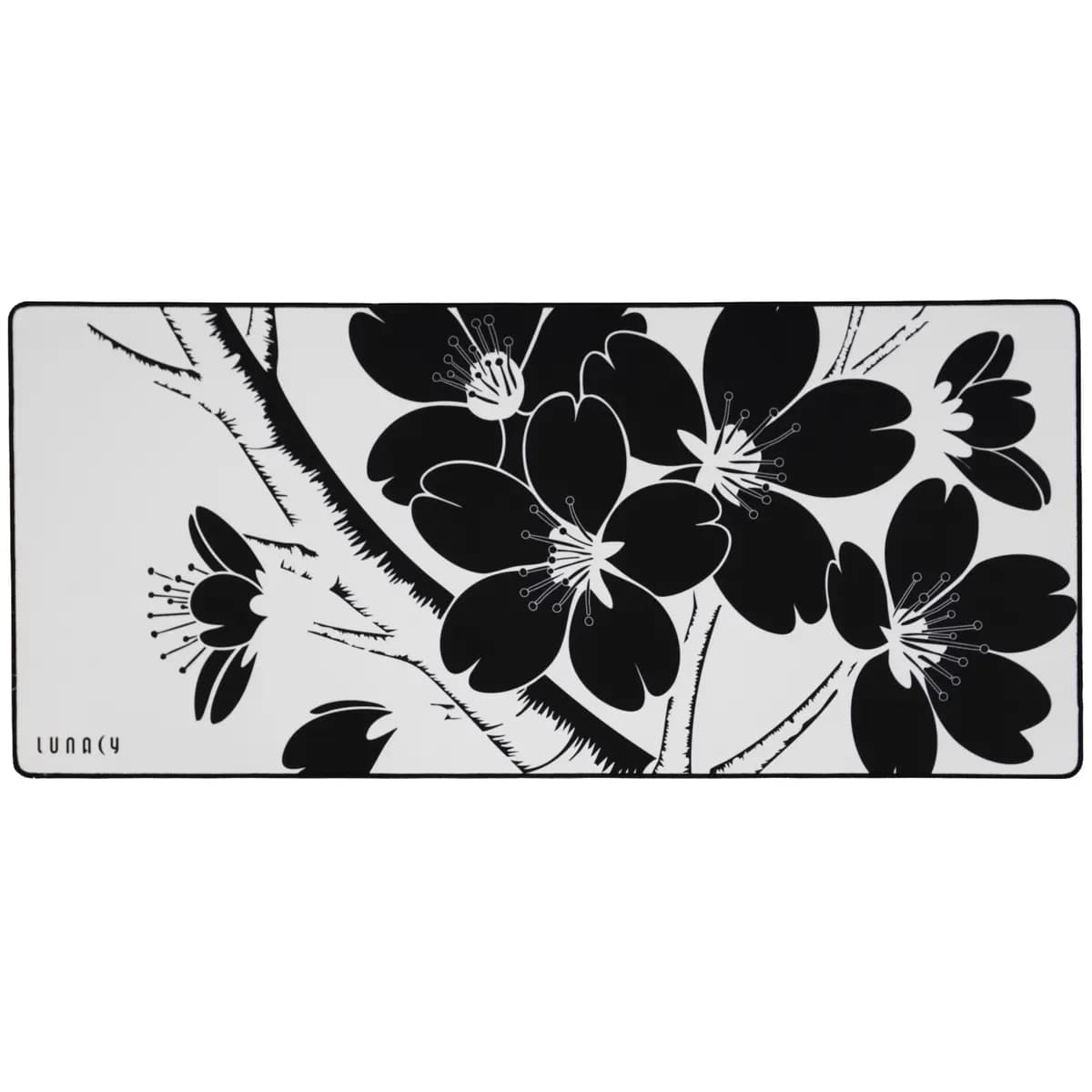Mouse pad Lunacy Slip Deskmat Sakura White (XL) white [polyester, 900 mm x 400 mm x 4 mm, pattern - Asia]