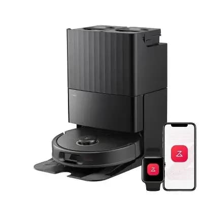 Roborock Qrevo Series Cordless Robot Vacuum and Mop 6.5" Cleaning Path Black [Battery, 39.37 Inches, 0 Inches]