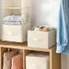 3pk Fabric Drawer Storage Compatible with Hanging Closet Ivory - Brightroom™ [5.12 Pounds, Polyester, 15 Pounds]