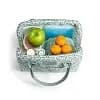 Fit & Fresh Bloomington Lunch Bag - Sage Tesselating Geo: Insulated Lunchbox Set [Number of Pieces 5, Dimensions (Overall) 8.5 Inches (H) x 10 Inches (W) x 5.5 Inc, Closure Type Zi