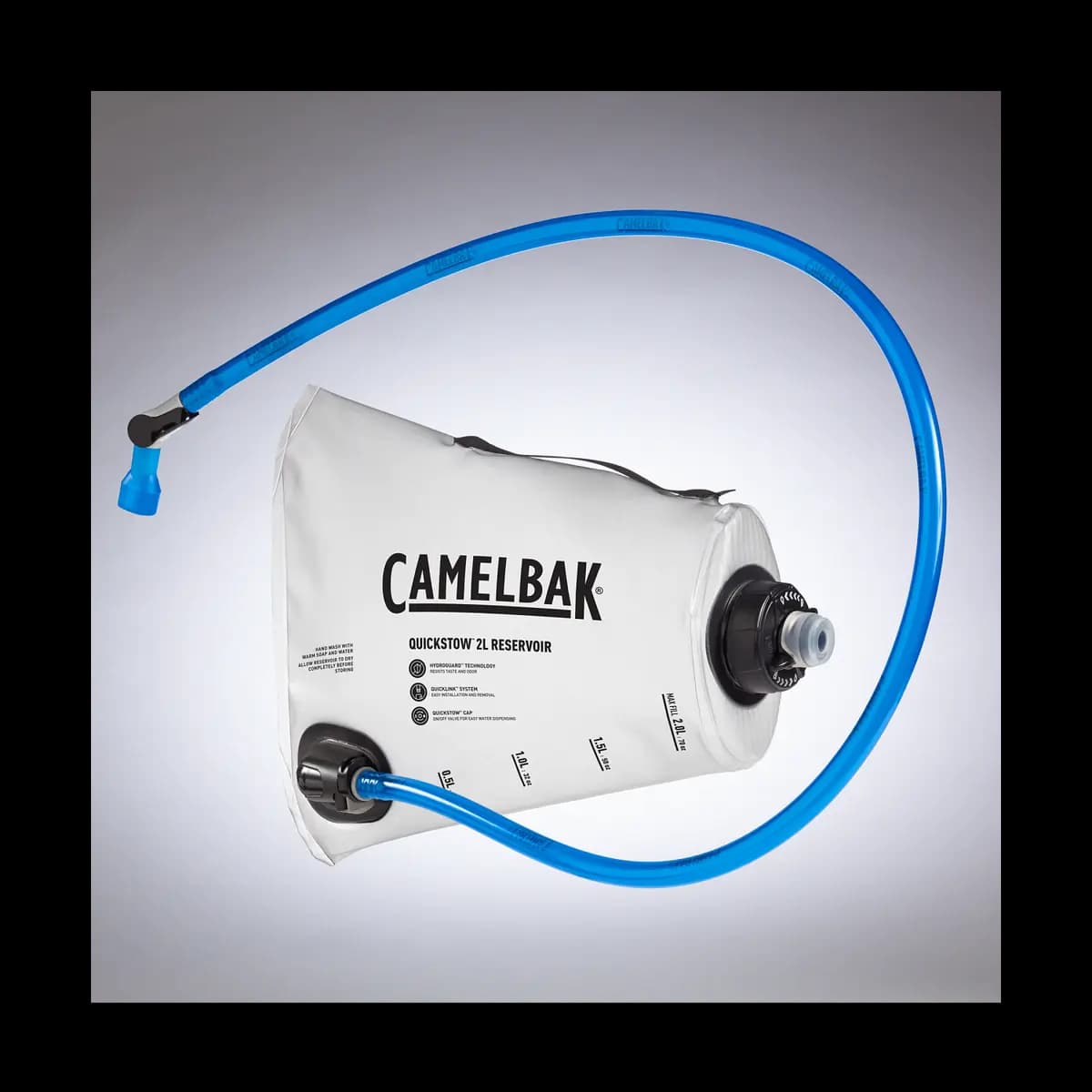 CamelBak Quick StowÃ¢â€žÂ¢ 2L Bike Reservoir [Quick StowÃƒÂ¢Ã¢â‚¬Å¾Ã‚Â¢ cap with integrated on&sol;off valve, Hypalon Reinforced Handle, Easy to Pack]