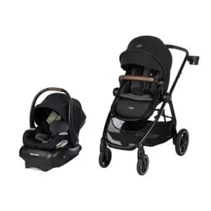 Maxi-Cosi Zelia 2 Luxe 5-in-1 Modular Travel System - New Hope Black [Dimensions (Overall) 44.1 Inches (H) x 26.6 Inches (W) x 40.7, Weight 39.8 Pounds, Dimensions (Collapsed) 45 I