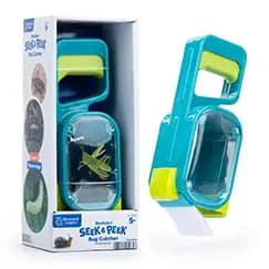 Fat Brain Toys GeoSafari Seek & Peek Bug Catcher [BUG CATCHING KIT FOR KIDS: Catch and release bugs, critters, insects, and more; Includes easy-to-use bug catcher tool with 2x magn