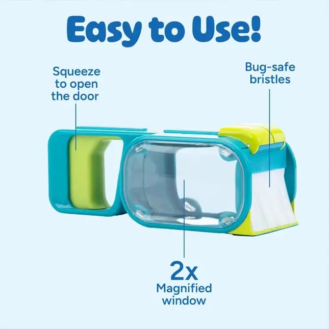 Fat Brain Toys GeoSafari Seek & Peek Bug Catcher [BUG CATCHING KIT FOR KIDS: Catch and release bugs, critters, insects, and more; Includes easy-to-use bug catcher tool with 2x magn