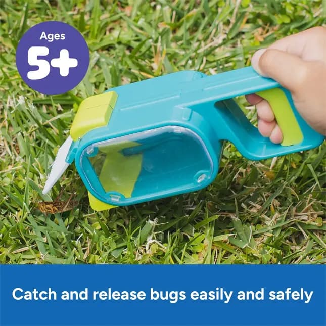 Fat Brain Toys GeoSafari Seek & Peek Bug Catcher [BUG CATCHING KIT FOR KIDS: Catch and release bugs, critters, insects, and more; Includes easy-to-use bug catcher tool with 2x magn