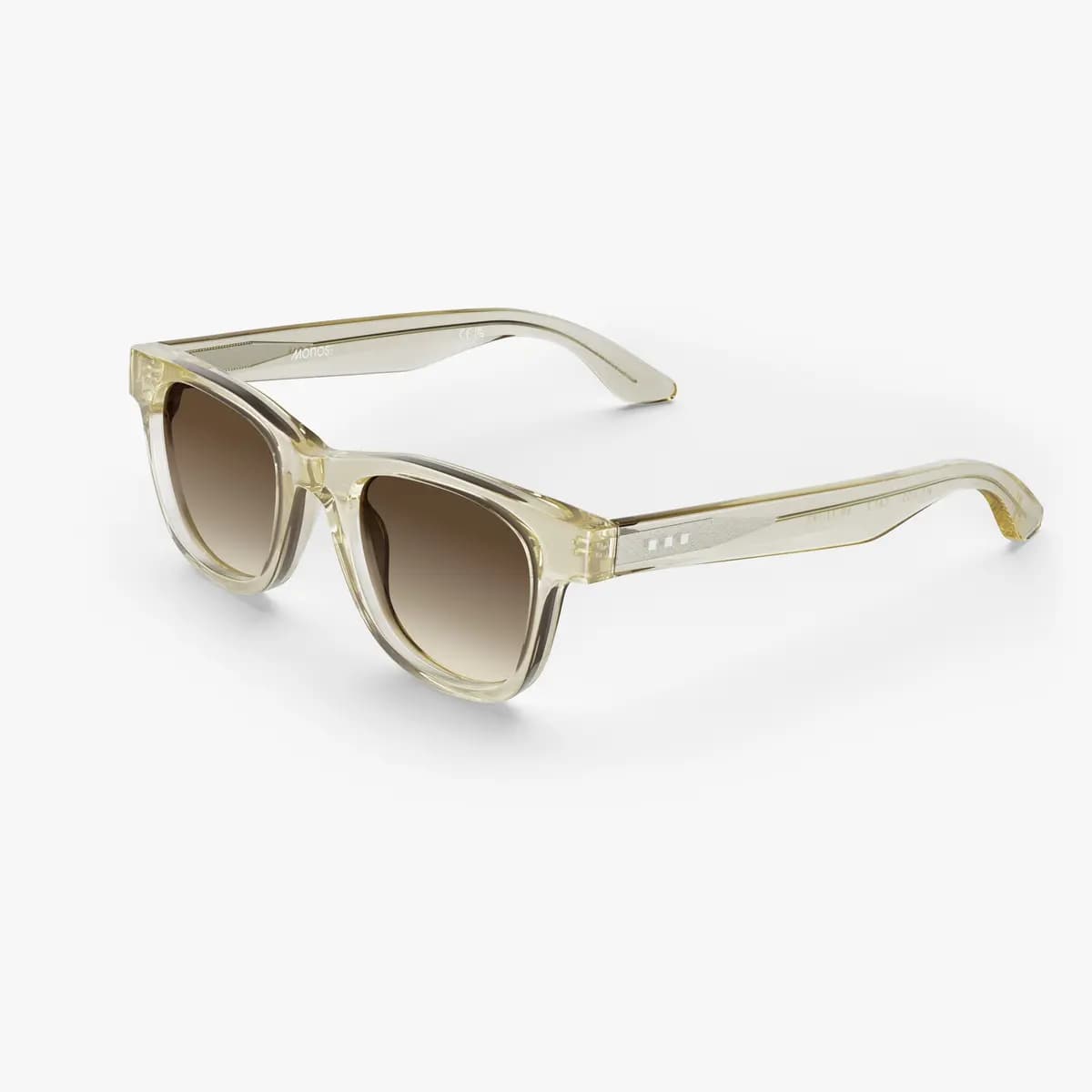 Monos Portico Sunglasses Crystal Champagne / Brown Gradient Lens [Premium Mazzucchelli cellulose acetate frames, Medium, Lens colour]