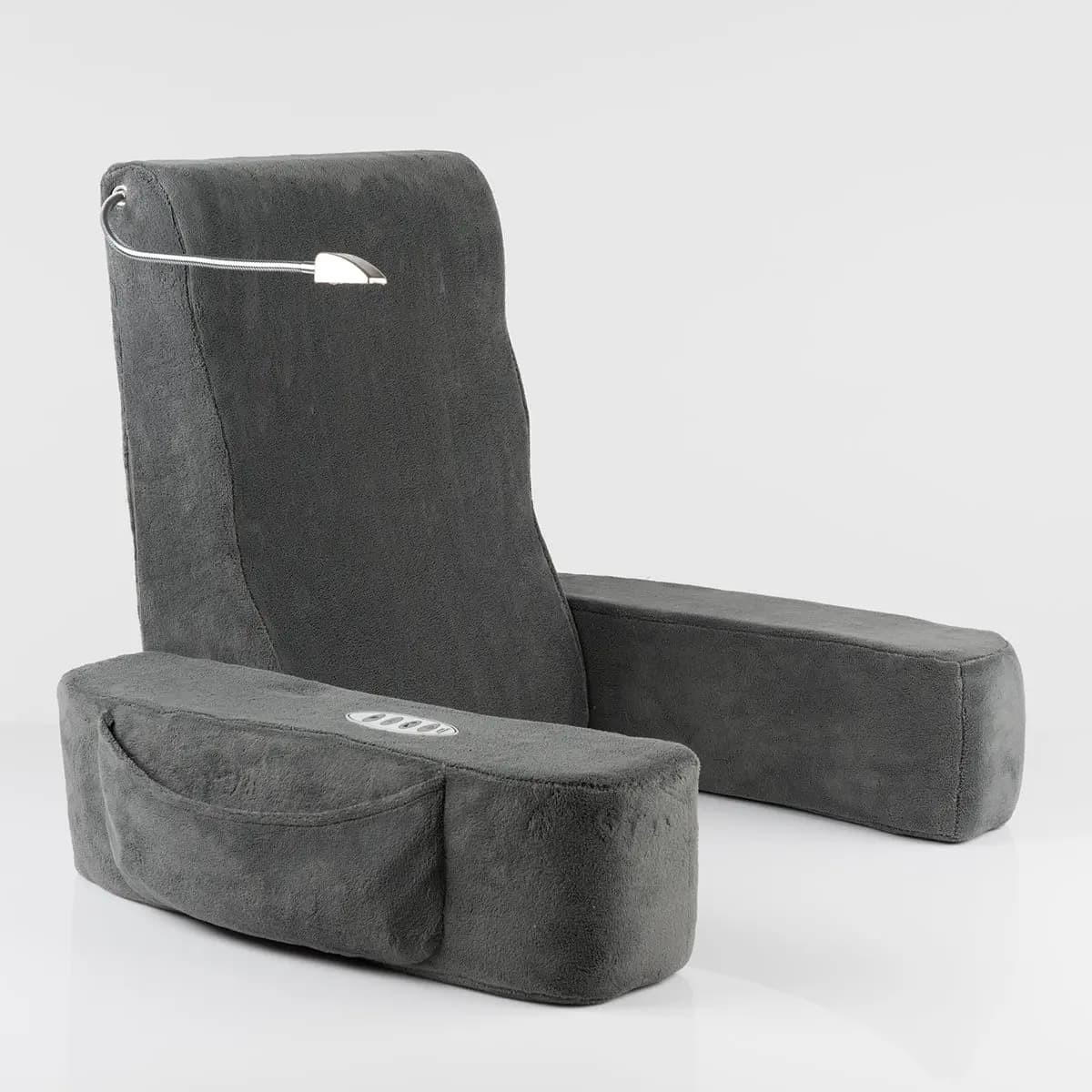 Sharper Image Warming Backrest Massager [29" L x 31" W x 31" H, 5 lbs, Gooseneck LED reading lamp]