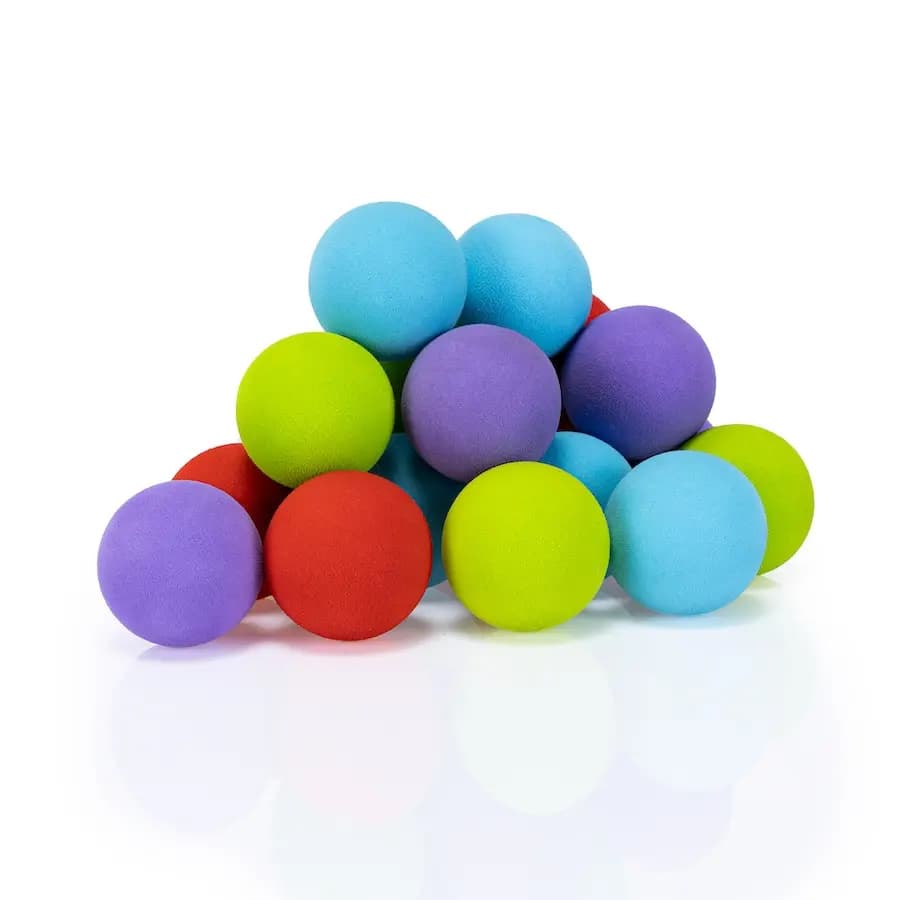 Fat Brain Toys Air Toobz Add-On Set, 20 Extra Balls [Set of 20 extra foam balls to add to your Air Toobz adventure, Works with all Air Toobz components and accessories, Includes 20