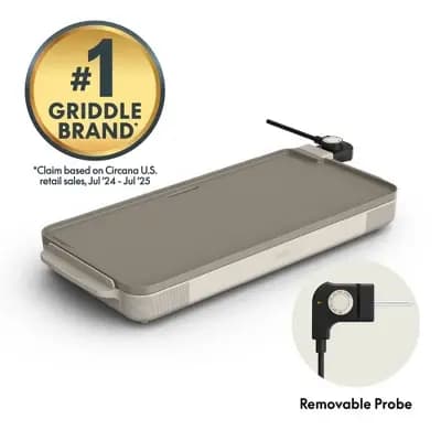 bella Housewares bella Ceramic Griddle Oatmilk [1500 Watts, 5.51 Pounds, Ceramic]