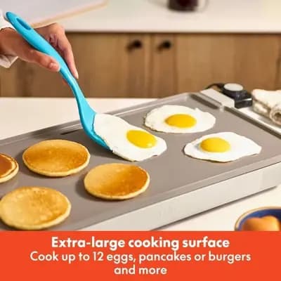 bella Housewares bella Ceramic Griddle Oatmilk [1500 Watts, 5.51 Pounds, Ceramic]