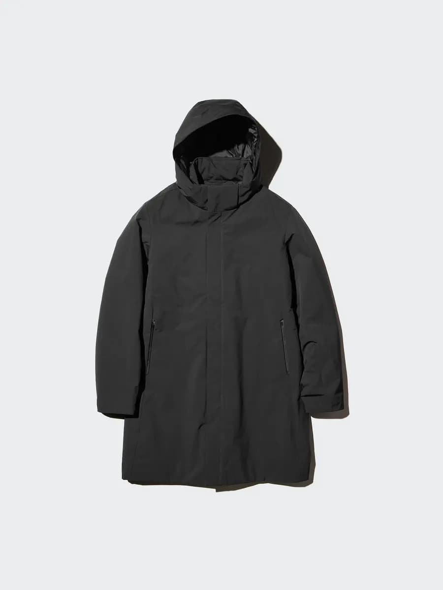Uniqlo Hybrid Down Coat Black [Imported, Hand wash cold, Do not dry clean, BLACK]
