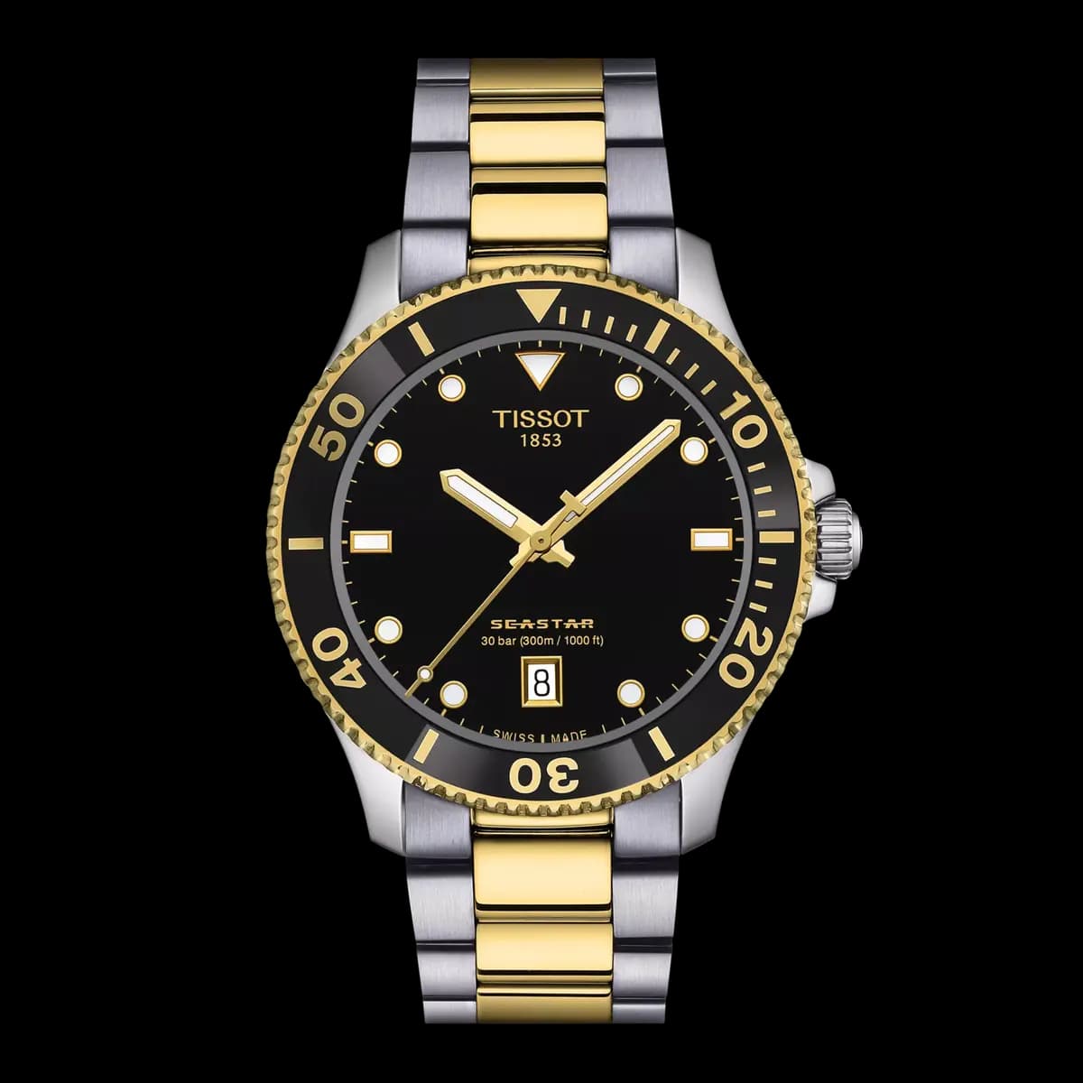 Tissot Seastar 1000 40mm Black [40.00 mm, Quartz three hands, 300 m]