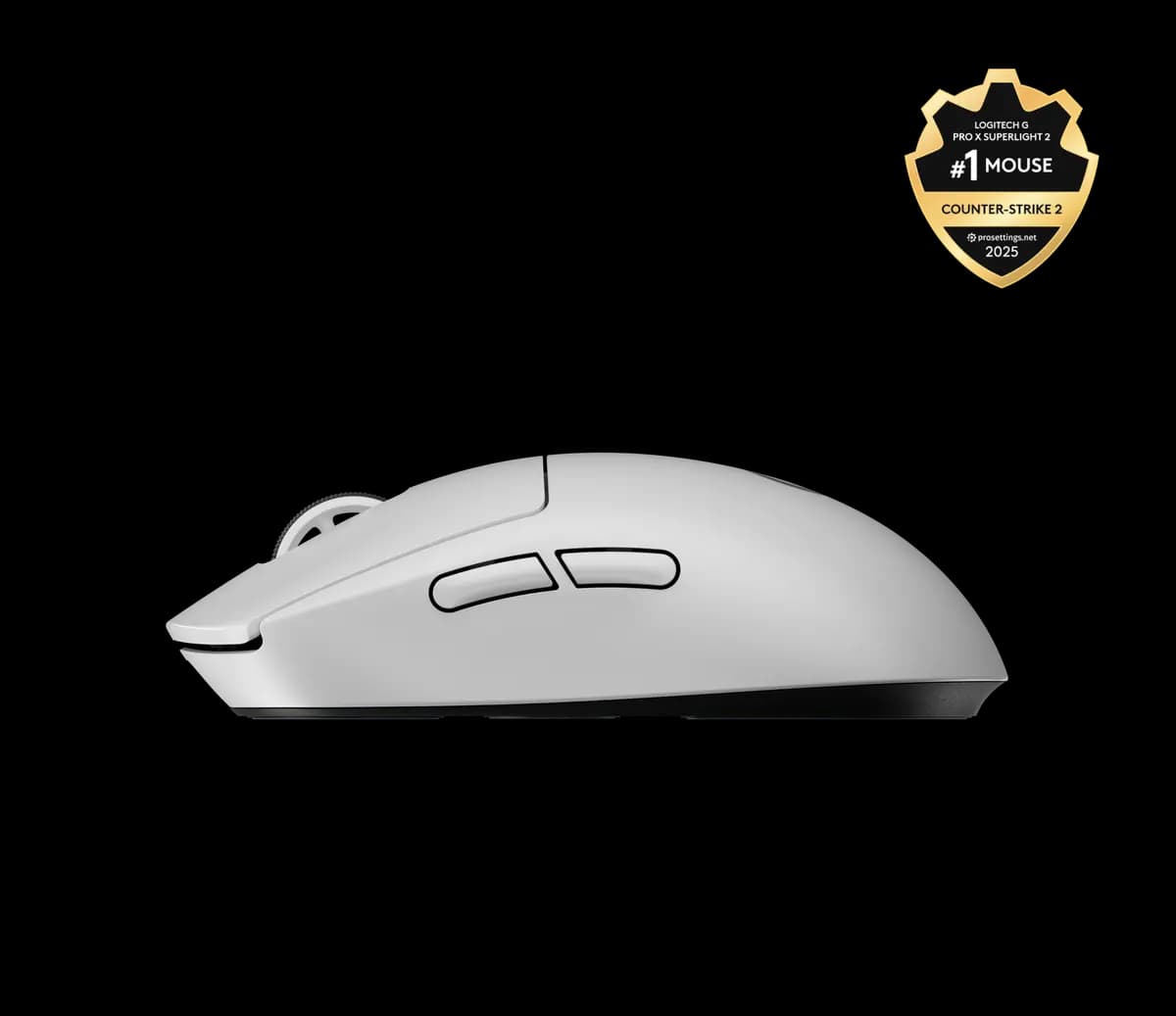 Logitech PRO X SUPERLIGHT 2 - White [1.57 in (40 mm), 2.5 in (63.5 mm), 4.92 in (125 mm)]