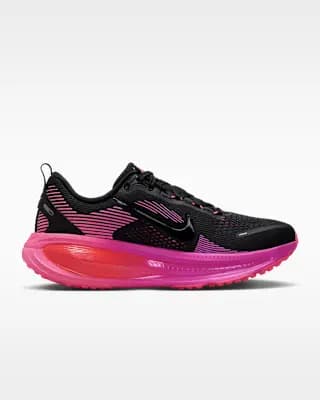 Nike Vomero 18 Women's Road Running Shoes Black/Hyper Pink/Laser Crimson/Black [Weight: Approx. 263g/9.3oz (Women’s US 8), Heel-to-toe drop: 10mm, Black/Hyper Pink/Laser Crimson/Bl