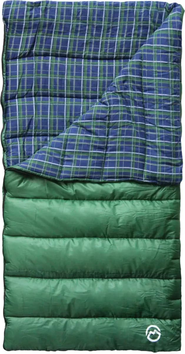 Magellan Outdoors Magellan Outdoors 4 lbs Flannel Lined Rectangle Sleeping Bag [Embossed 190T polyester taffeta ripstop shell, 100% cotton flannel liner, 13 x 18, 30 - 39 Degrees]