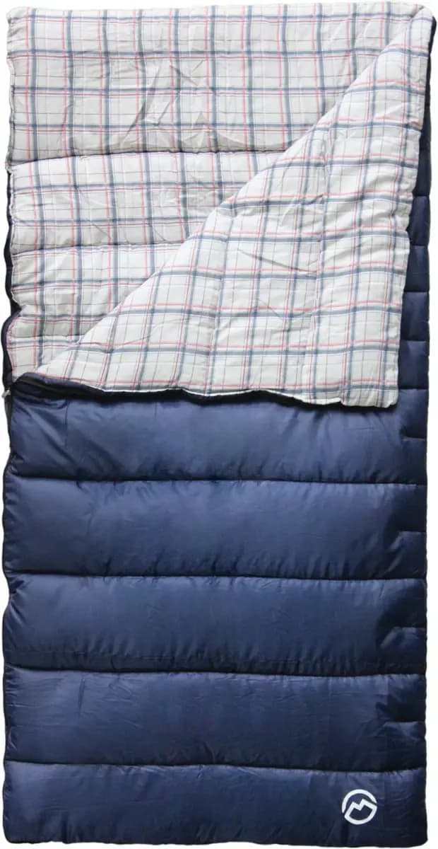 Magellan Outdoors Magellan Outdoors 4 lbs Flannel Lined Rectangle Sleeping Bag [Embossed 190T polyester taffeta ripstop shell, 100% cotton flannel liner, 13 x 18, 30 - 39 Degrees]
