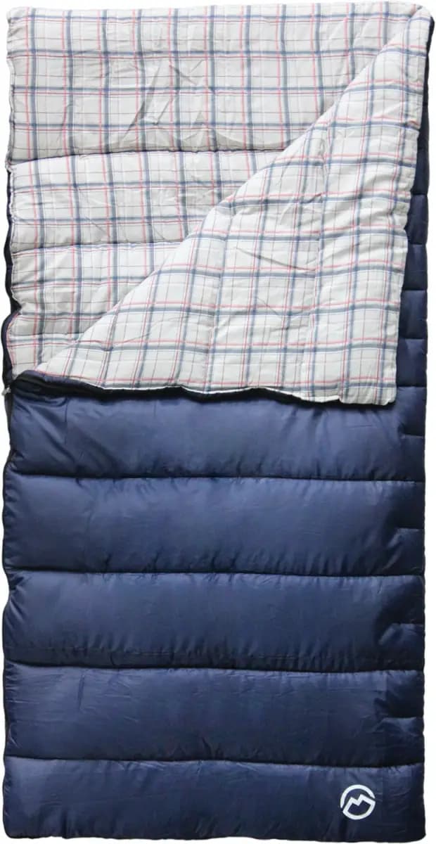 Magellan Outdoors Magellan Outdoors 4 lbs Flannel Lined Rectangle Sleeping Bag [Embossed 190T polyester taffeta ripstop shell, 100% cotton flannel liner, 13 x 18, 30 - 39 Degrees]