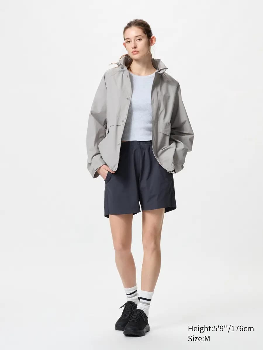Uniqlo Ultra Stretch Active Shorts | 5" Black [Imported, With quick-drying "DRY-EX" technology., Made with ultra-fine yarn for a smooth touch.]