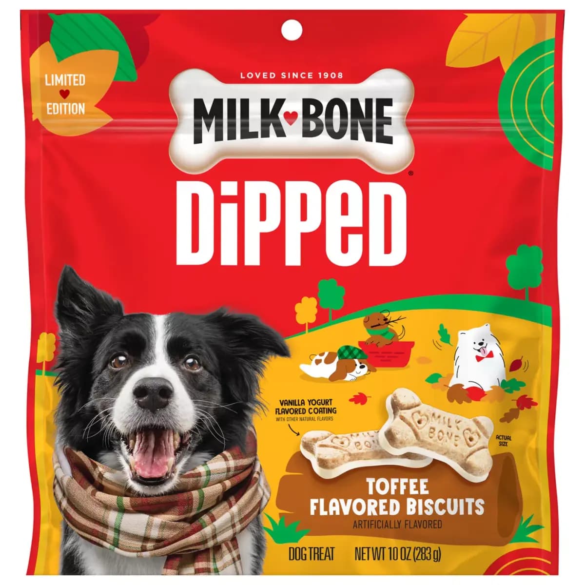 Milk-Bone Dipped Toffee Flavored Dog Biscuits With Vanilla Yogurt Flavored Coating 10 oz [Species Dog, Brand Milk-Bone, Food Type Treat, Breed Size All]
