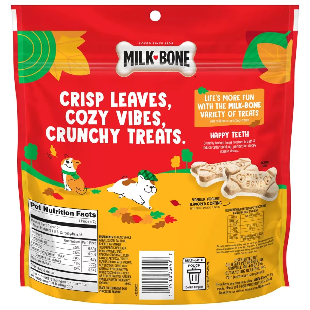 Milk-Bone Dipped Toffee Flavored Dog Biscuits With Vanilla Yogurt Flavored Coating 10 oz [Species Dog, Brand Milk-Bone, Food Type Treat, Breed Size All]