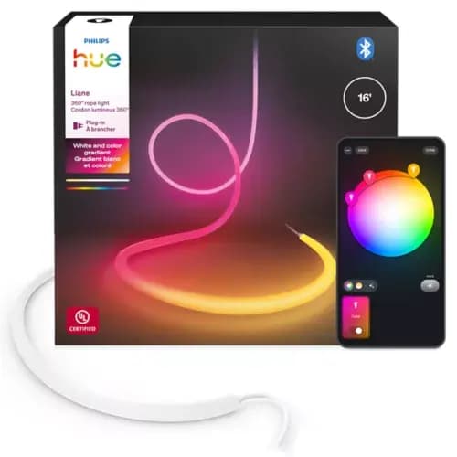 Philips Hue Liane 360° rope light 16ft [046677612757, Yes, Matte White]