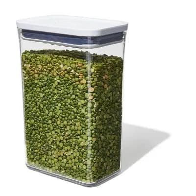 OXO POP 2.7qt Plastic Rectangle Airtight Food Storage Container White [Styrene Acrylonitrile, 2.7 Quart, 1 Pounds]