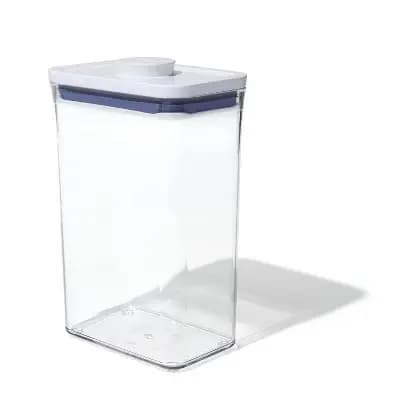 OXO POP 2.7qt Plastic Rectangle Airtight Food Storage Container White [Styrene Acrylonitrile, 2.7 Quart, 1 Pounds]