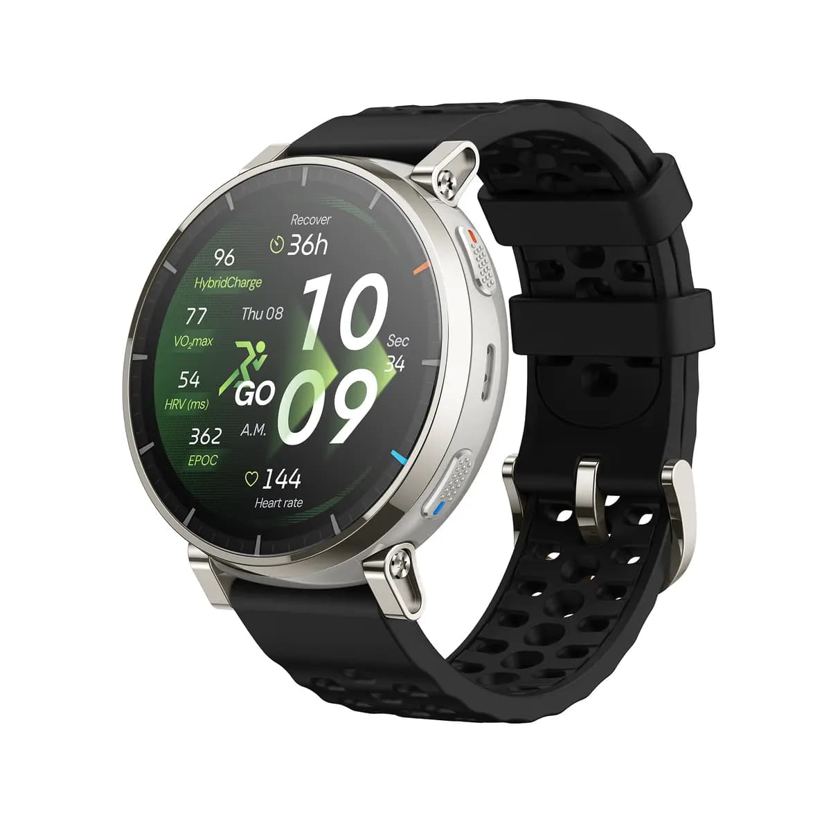 Amazfit Active 3 Premium Apex Silver [45 x 45 x 11mm, 1.32", Up to 12 days]