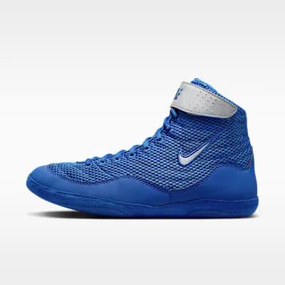 Nike Inflict Wrestling Shoes Game Royal/White/Metallic Silver [Game Royal/White/Metallic Silver, Lightweight mesh helps keep your foot cool., Foam cushioning feels light and comfor