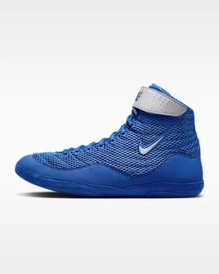 Nike Inflict Wrestling Shoes Game Royal/White/Metallic Silver [Game Royal/White/Metallic Silver, Lightweight mesh helps keep your foot cool., Foam cushioning feels light and comfor