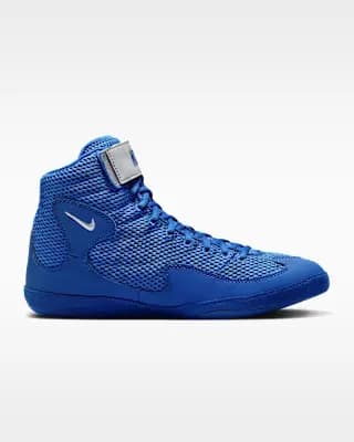 Nike Inflict Wrestling Shoes Game Royal/White/Metallic Silver [Game Royal/White/Metallic Silver, Lightweight mesh helps keep your foot cool., Foam cushioning feels light and comfor