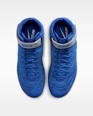 Nike Inflict Wrestling Shoes Game Royal/White/Metallic Silver [Game Royal/White/Metallic Silver, Lightweight mesh helps keep your foot cool., Foam cushioning feels light and comfor