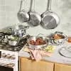 12pc Stainless Steel Nonstick Cookware Set Dark Gray - Figmint™ [Nonstick, Ceramic, 18/0 Stainless Steel, 18]