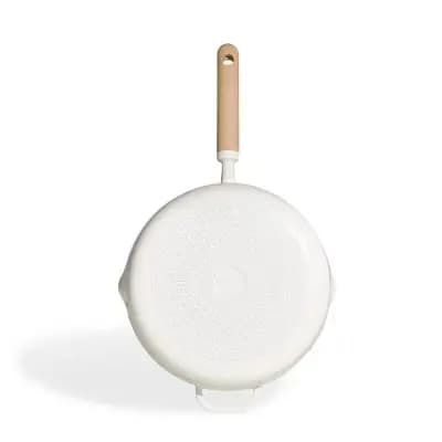 Carote 5qt Ceramic Nonstick Saute Pan with Lid Cream [Plastic, Silicone, Ceramic]