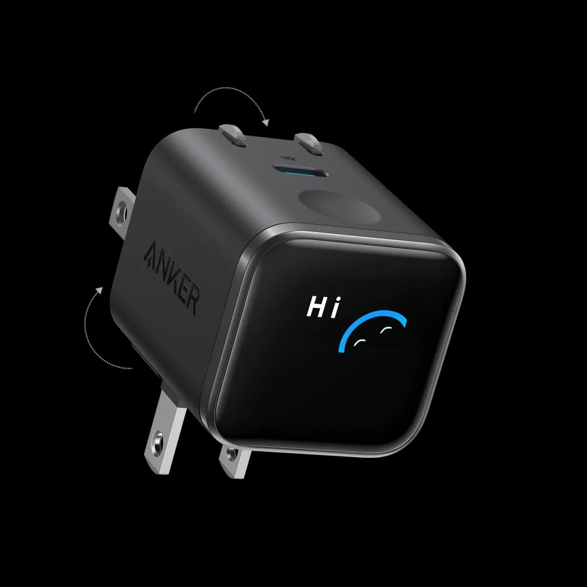 Anker Nano Charger (45W, Smart Display, 180° Foldable) [100-240V~ 50 / 60Hz, 1.5A Max, 5V⎓3A / 9V⎓3A / 15V⎓3A / 20V⎓2.25A (45W Max), 45W Max]