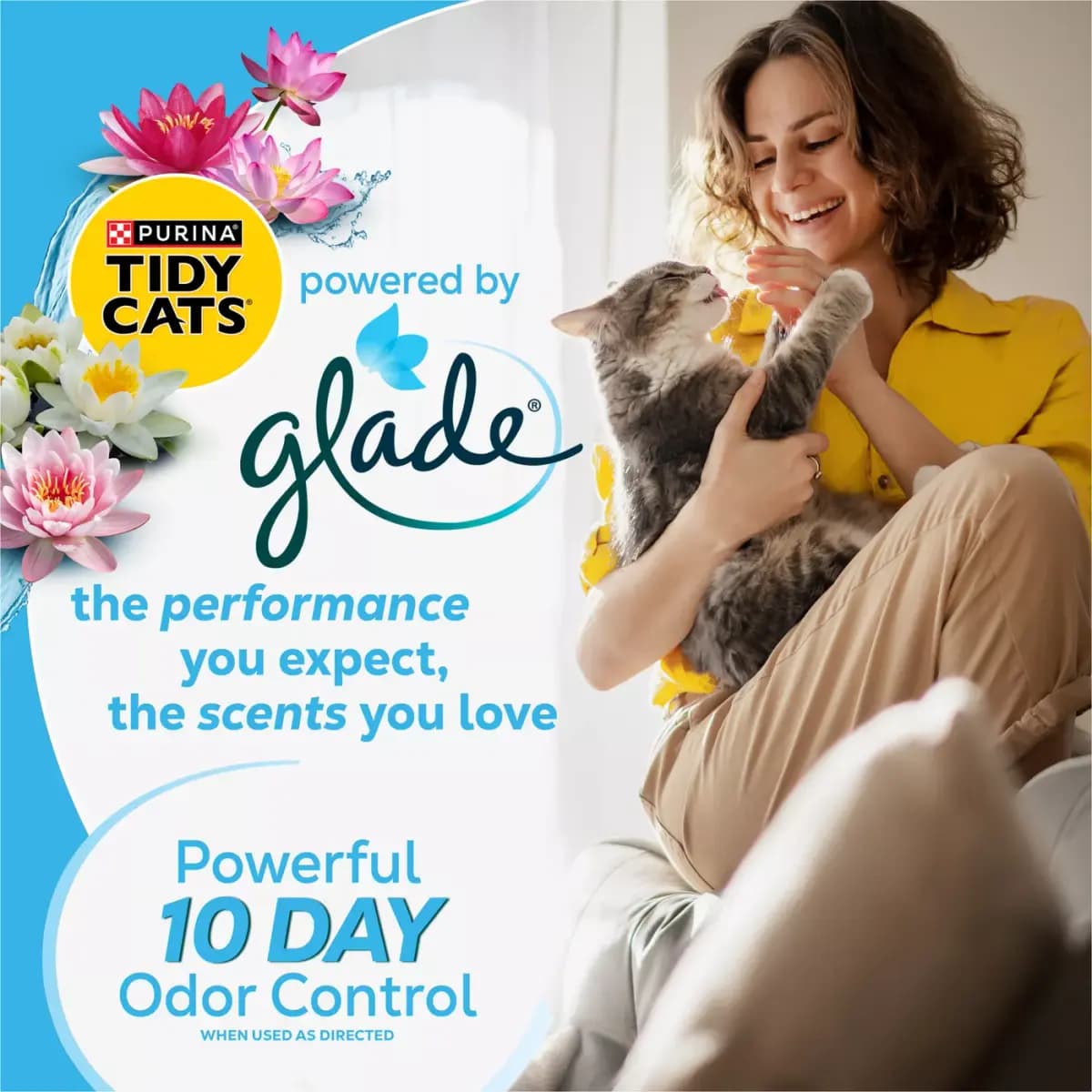 Purina® Tidy Cats® With Glade Clear Springs Multi Cat Clumping Clay Cat Litter - Scented, Low Dust [Material Natural Clay Product With Deodorizing Sy, Environment Type Indoors, Spe