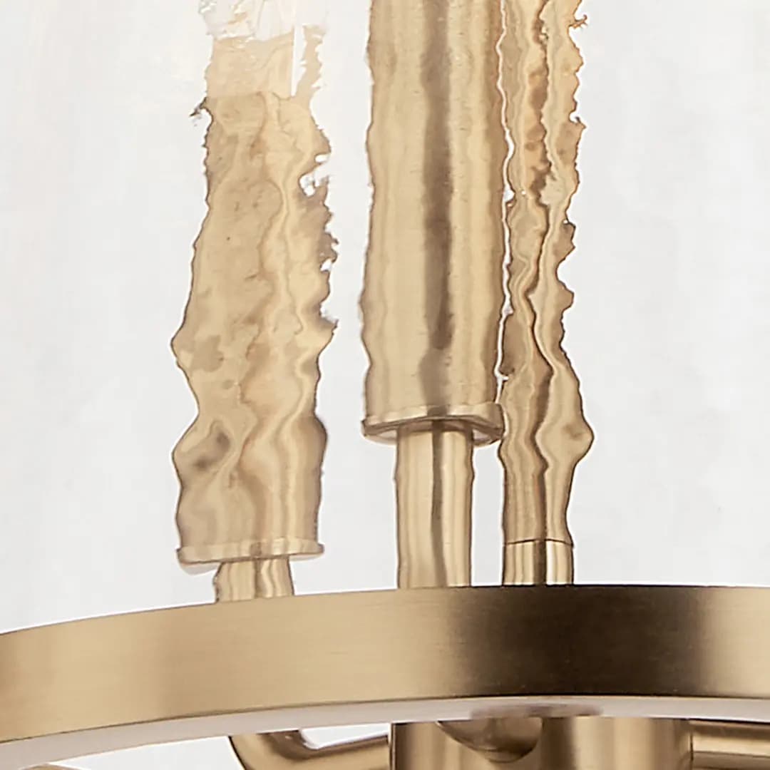 Kichler Nerine Pendant Brushed Nickel (82432) [Attribute 3-Light, Attribute Clear Hammered Glass, Height 21.38]