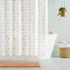 13pc PEVA Mini Check Shower Curtain and Rings Set Multi - Room Essentials™ [72 Inches (H) x 70 Inches (W), .7 Pounds, Pressed or Molded]