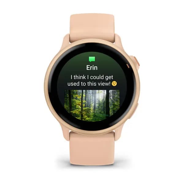 Garmin vívoactive 6 Metallic Pink Dawn with Pink Dawn Band [AMOLED (optional always-on mode), Swim, 5 ATM, 1.2" (30.4 mm) diameter]