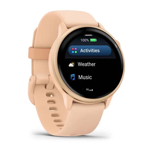 Garmin vívoactive 6 Metallic Pink Dawn with Pink Dawn Band [AMOLED (optional always-on mode), Swim, 5 ATM, 1.2" (30.4 mm) diameter]