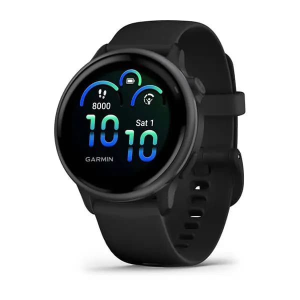 Garmin vívoactive 6 Slate with Black Band [AMOLED (optional always-on mode), Swim, 5 ATM, 1.2" (30.4 mm) diameter]