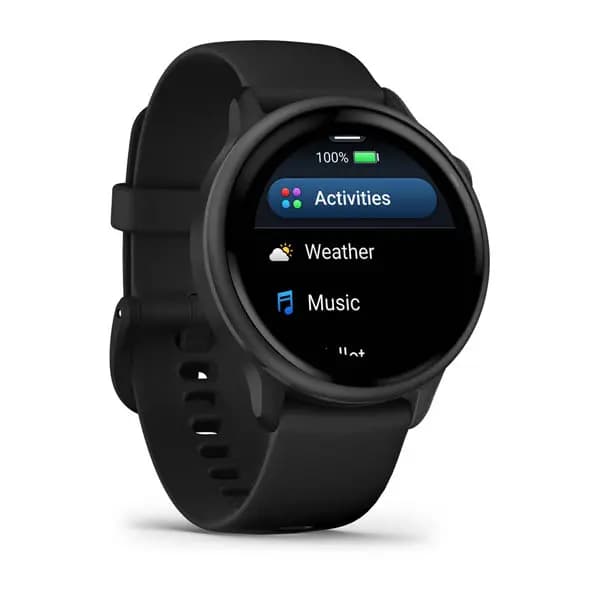 Garmin vívoactive 6 Slate with Black Band [AMOLED (optional always-on mode), Swim, 5 ATM, 1.2" (30.4 mm) diameter]