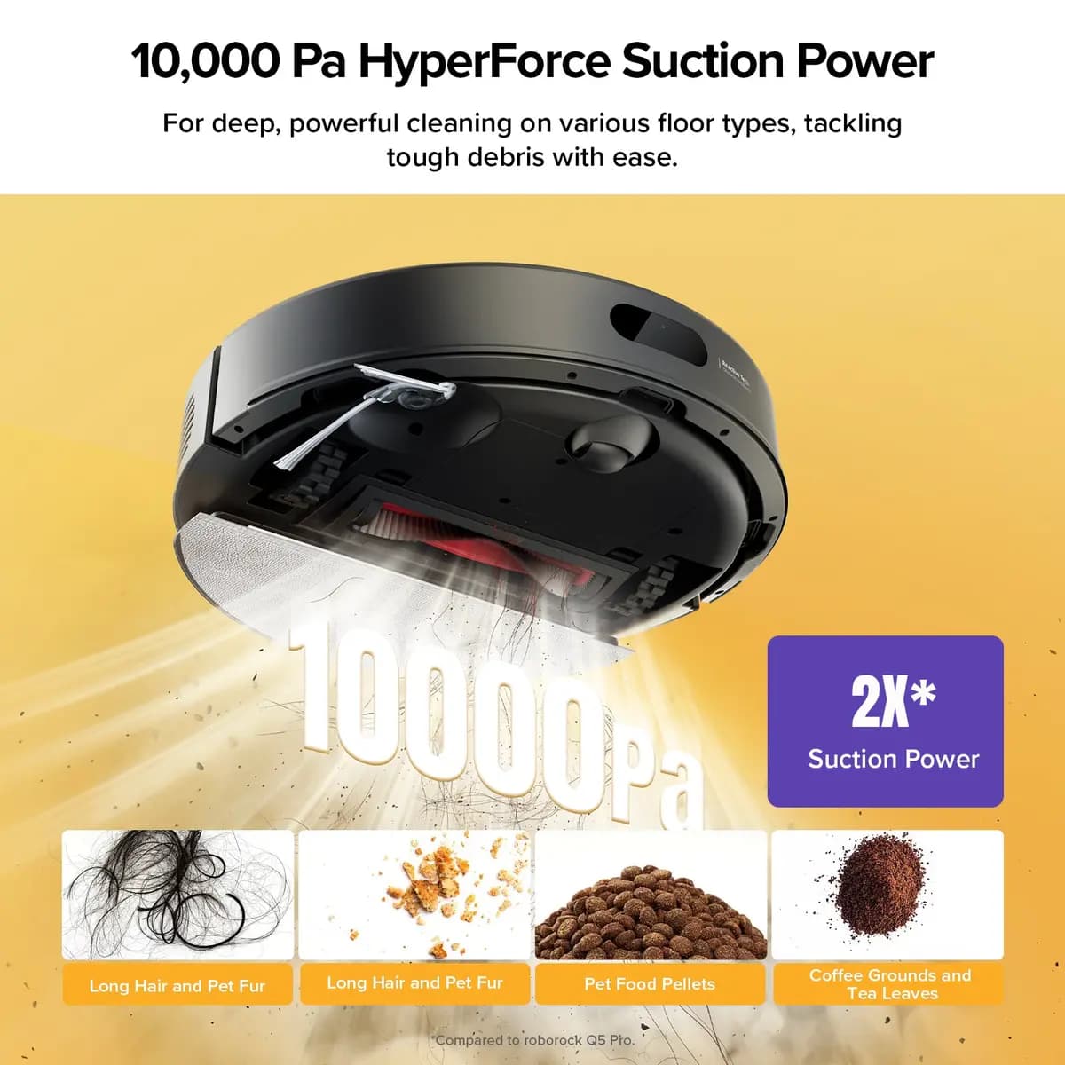Roborock Q7 M5+ Black [10,000 Pa, 3200 mAh, auto-empty dock]