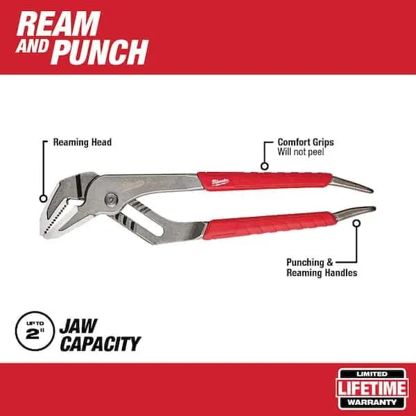 Milwaukee 6 in. and 10 in. Straight-Jaw Pliers Set (2-Piece), 48-22-6330 [Features: Comfort Grip, Hand Tool Type: Plier Set, Individual/Set: Set]