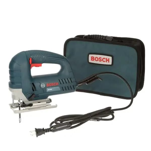 Bosch 6 Amp Corded Variable Speed Top-Handle Jig Saw Kit with Assorted Blades and Carrying Case, JS260 [Amperage (A): 6 A, Bevel Capacity (degrees): 45 °, Color Family: Blue]