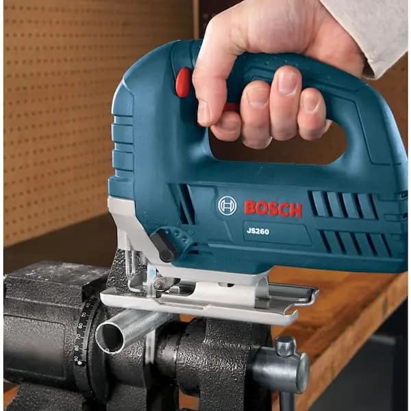 Bosch 6 Amp Corded Variable Speed Top-Handle Jig Saw Kit with Assorted Blades and Carrying Case, JS260 [Amperage (A): 6 A, Bevel Capacity (degrees): 45 °, Color Family: Blue]