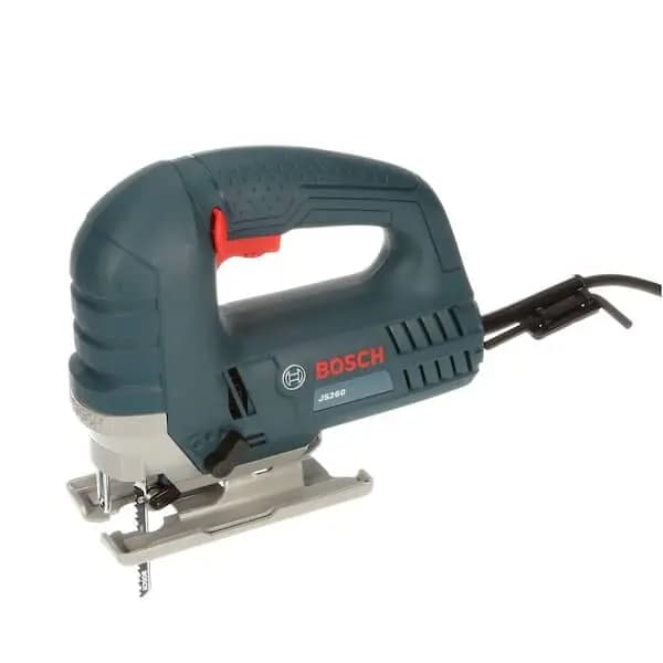 Bosch 6 Amp Corded Variable Speed Top-Handle Jig Saw Kit with Assorted Blades and Carrying Case, JS260 [Amperage (A): 6 A, Bevel Capacity (degrees): 45 °, Color Family: Blue]