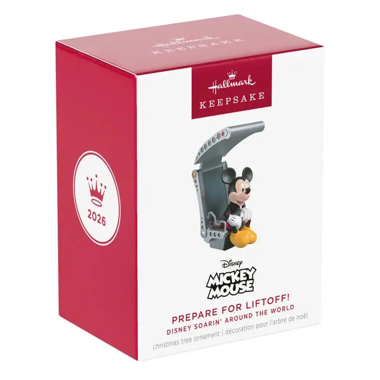 Disney Soarin' Around the World Prepare for Liftoff! Ornament [1.75 x 3.75 x 2.25, Plastic ornament with hanger attachm, One 2026 Hallmark Keepsake Christmas, Simone Mariano]