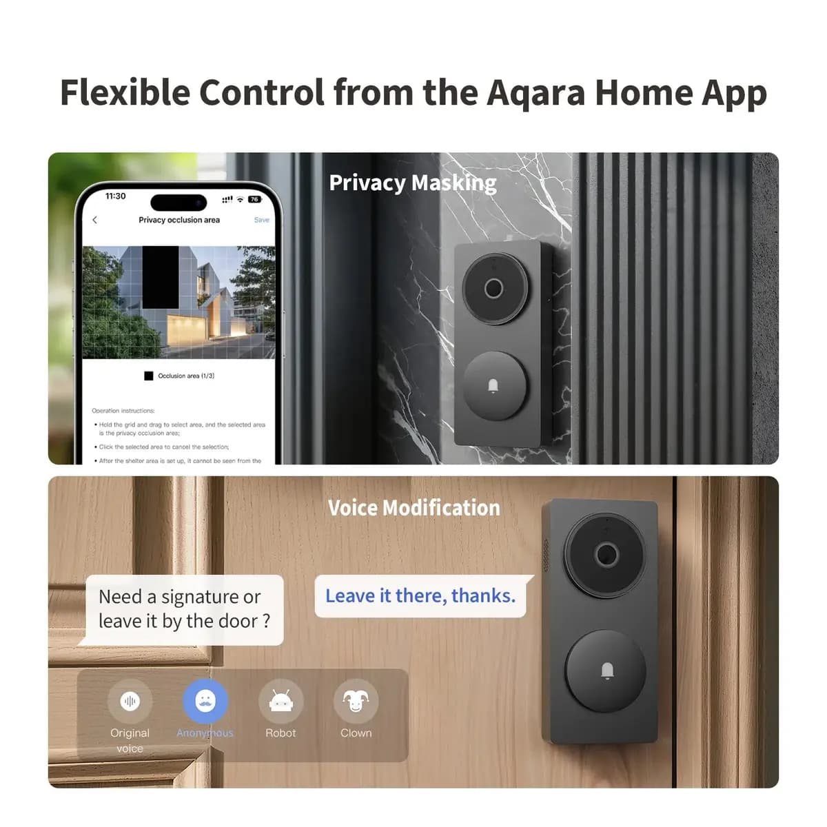 Aqara Doorbell Camera Hub G410 [5.57 x 2.56 x 1.20 in, 538g, 2K]